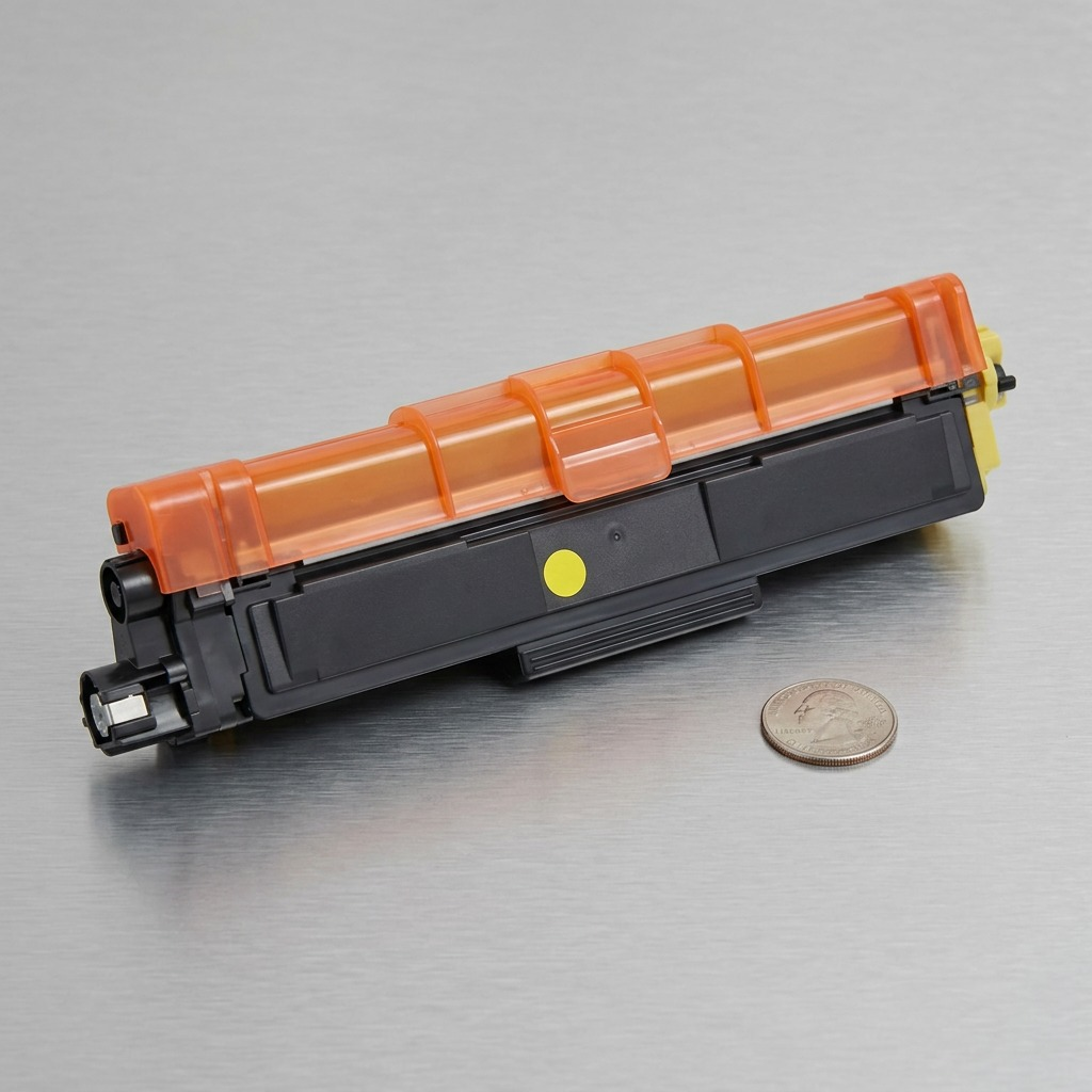 High-resolution hero shot of the Balloon Brand CTTN227Y (TN227Y) yellow toner cartridge.