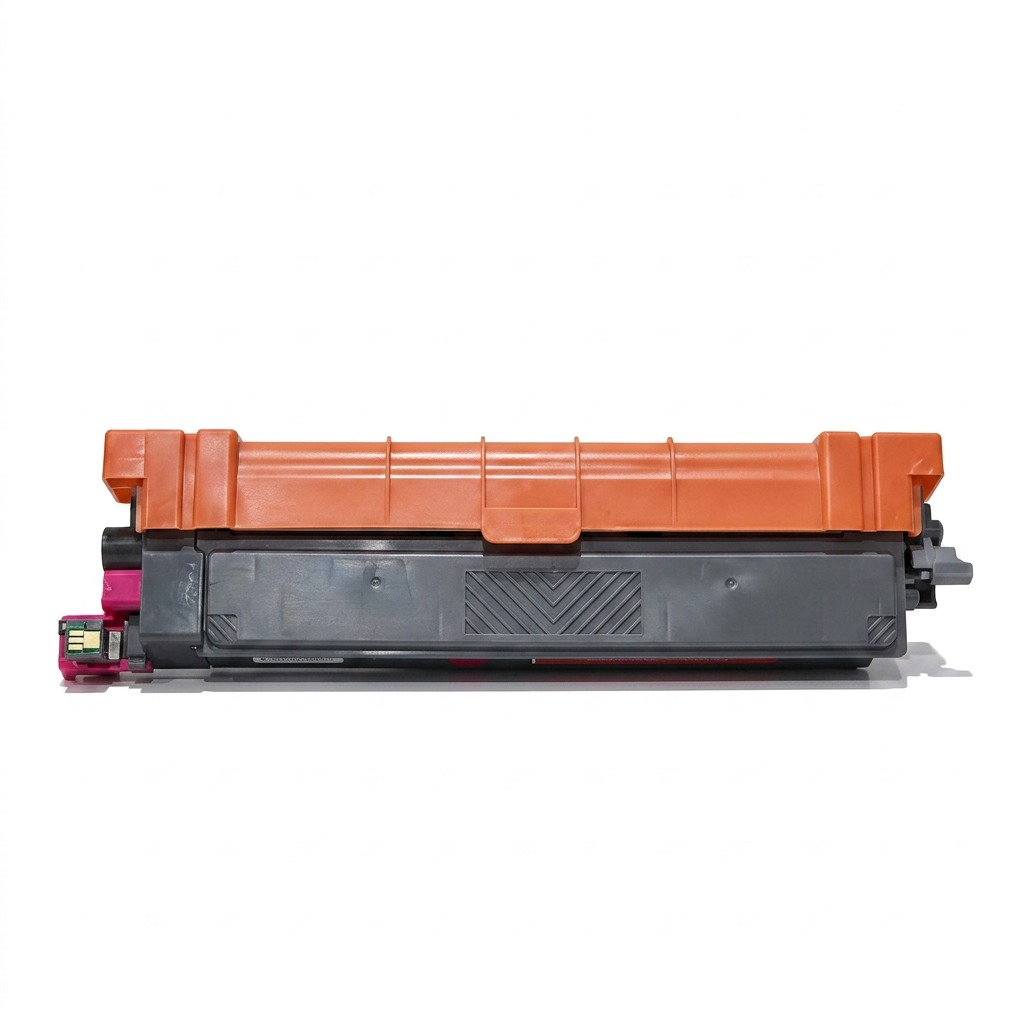 A high-resolution, centered view of the Balloon Brand Compatible TN229XLM Brother Magenta Toner cartridge on a pure white background. The image is clean and focused, showing the specific product from image\_0.png without packaging or text, emphasizing its physical form and the magenta side-marker.