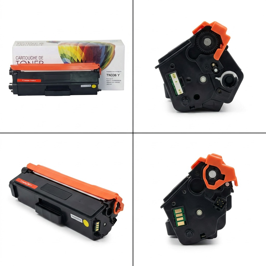Balloon Brand – Cartouche de toner remis à neuf TN336Y compatible Brother jaune