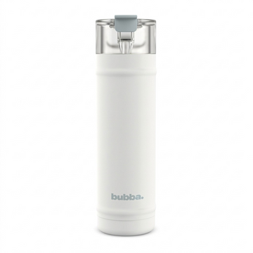 bubba DualSip 24oz Insulated Stainless Steel Water Bottle, Fresh Kicks white color, on a pure white background.