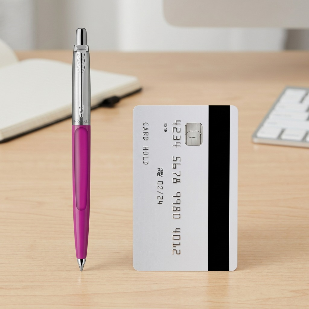 Parker Jotter Originals – Stylo-bille magenta — vue avec repère de taille, réf. 2075996