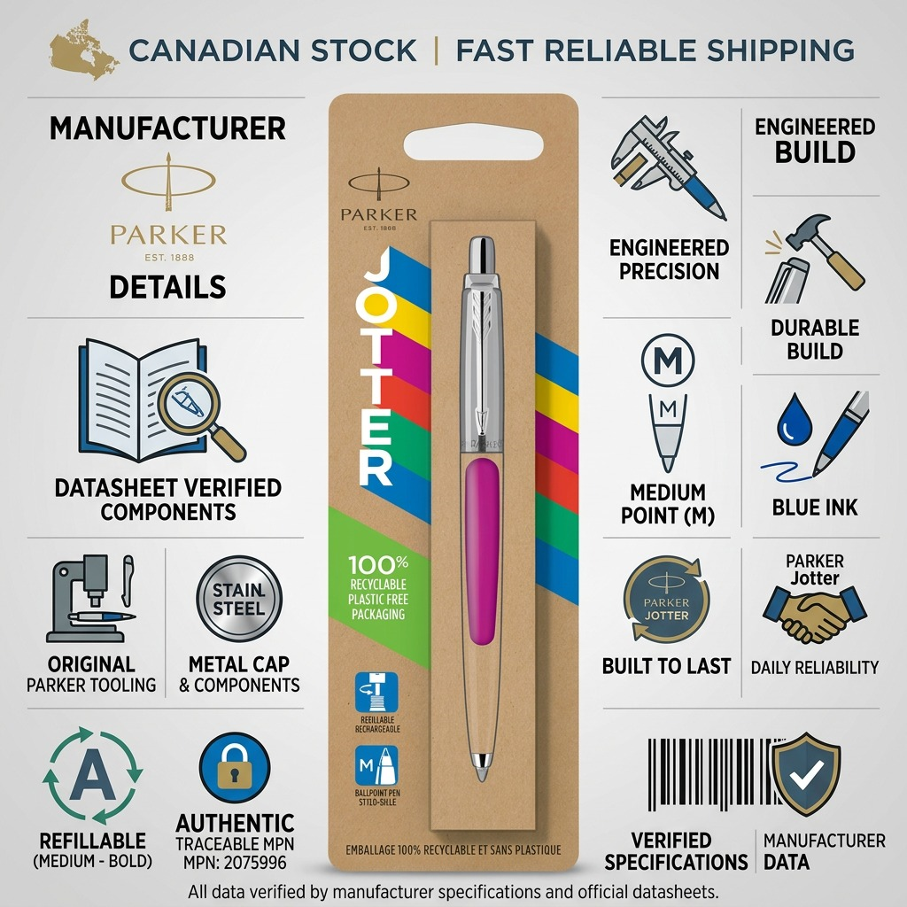Parker Jotter Originals – Stylo-bille magenta — présentation des caractéristiques, réf. 2075996
