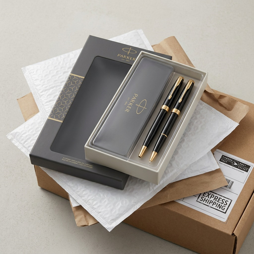 Parker Sonnet Duo – Coffret stylo-bille et stylo-plume — vue de l’emballage, réf. 2093371