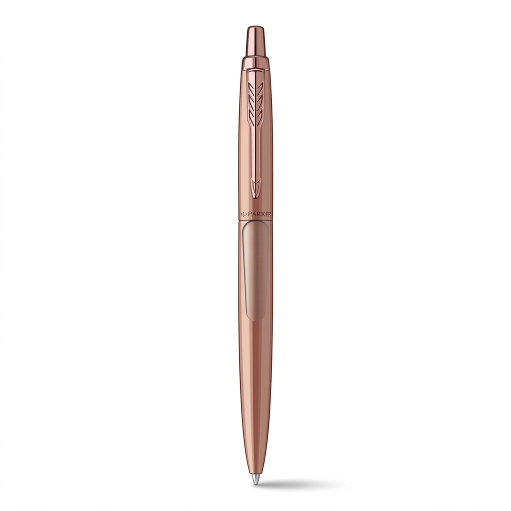 Parker Jotter XL – Stylo-bille rose doré mat — gros plan sur les détails, réf. 2122759