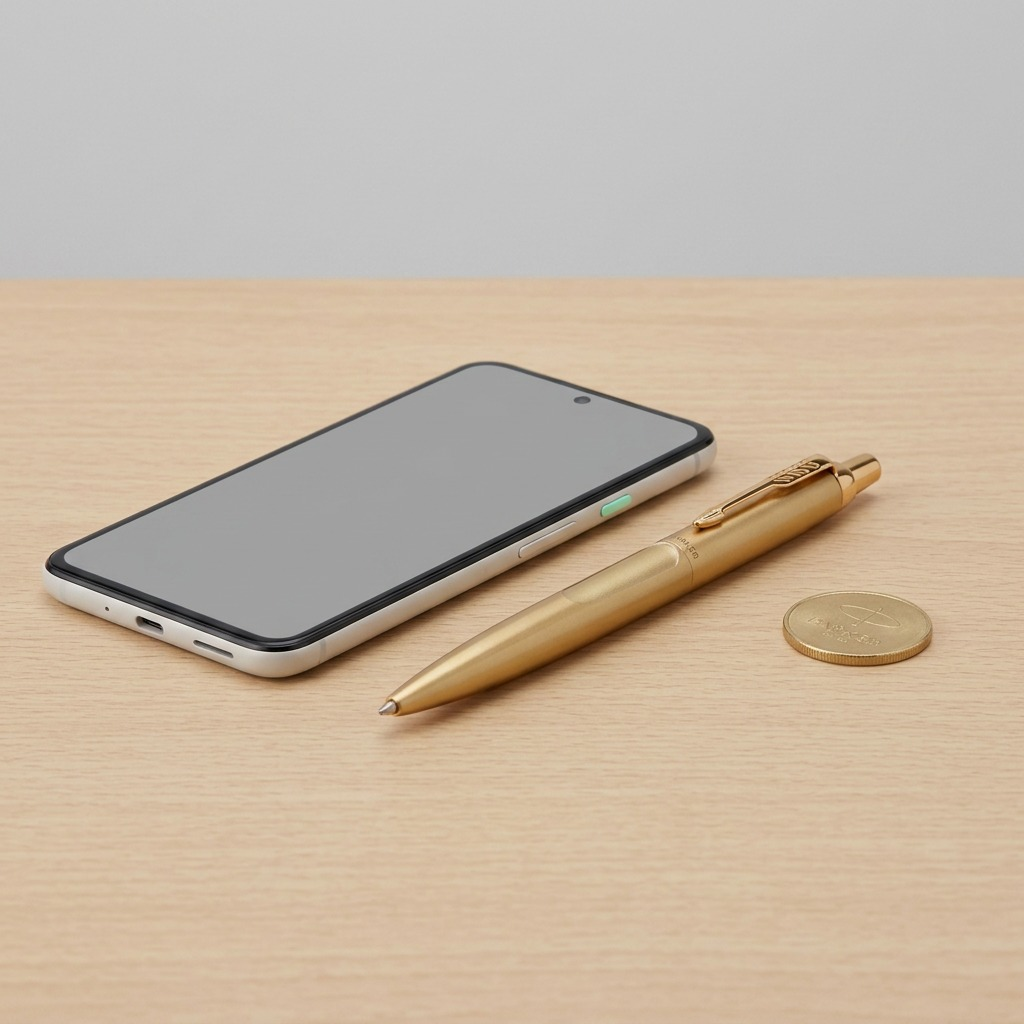 Parker Jotter XL – Stylo-bille doré mat — gros plan sur les détails, réf. 2122758