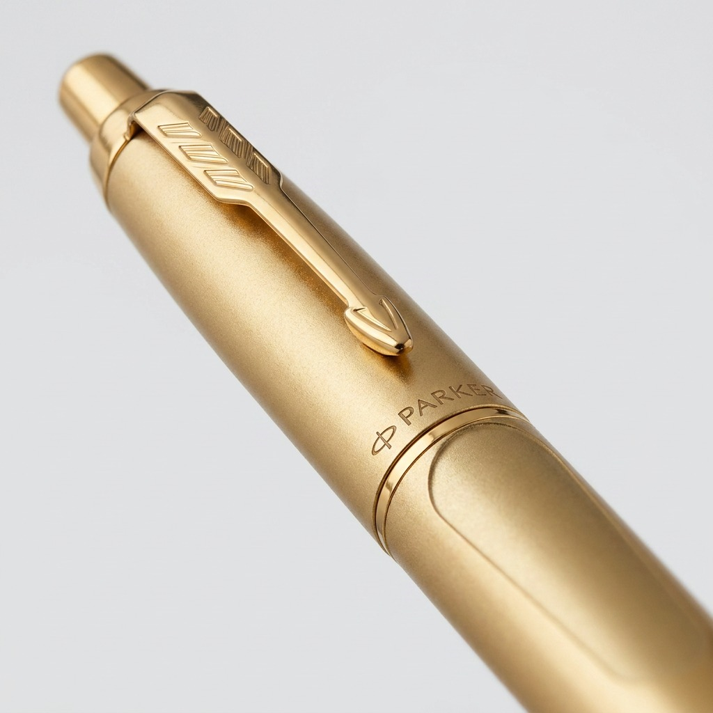 Parker Jotter XL – Stylo-bille doré mat — gros plan sur les détails, réf. 2122758