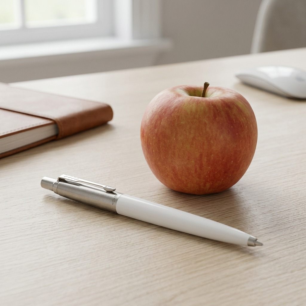 Parker Jotter Originals – Stylo-bille blanc classique — vue avec repère de taille, réf. 2096874