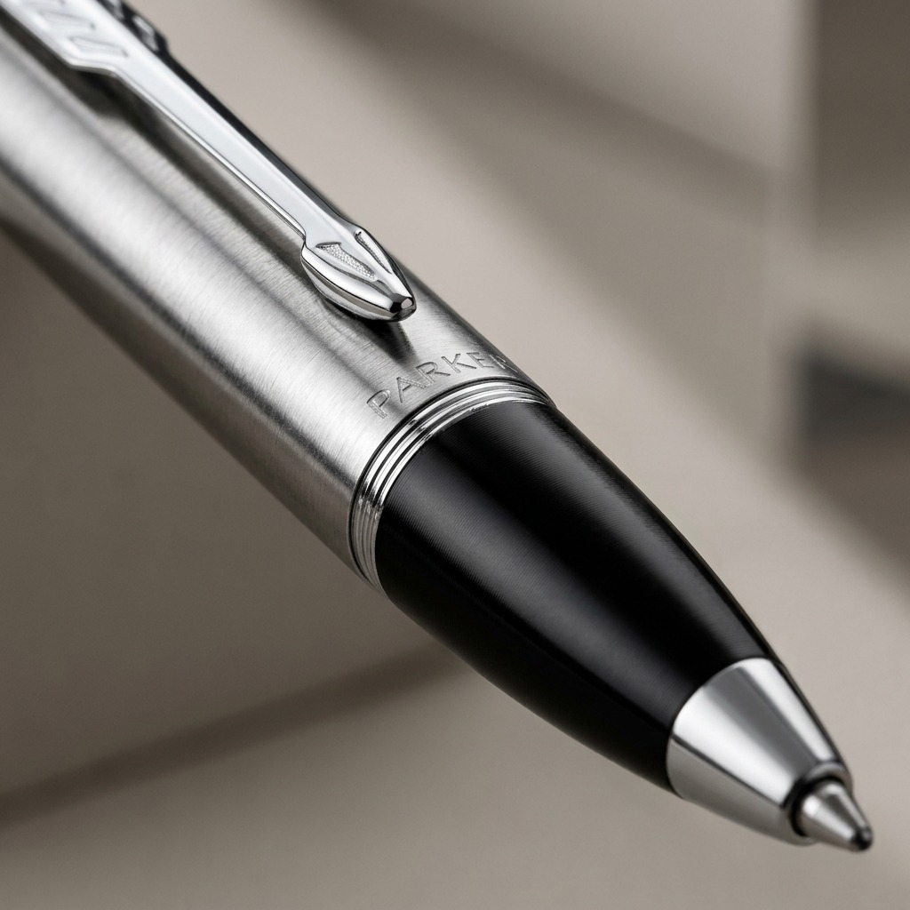 Parker Jotter Originals – Stylo-bille noir classique — gros plan sur les détails, réf. 2096873