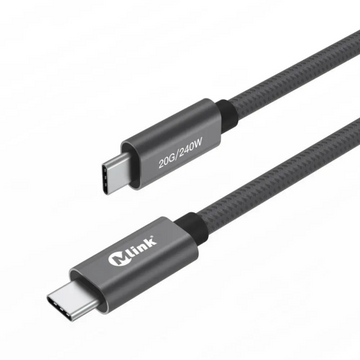 Mlink - USB-C Braided High-Speed Transfer Cable PD240W 20Gbps - 2m (6.6')