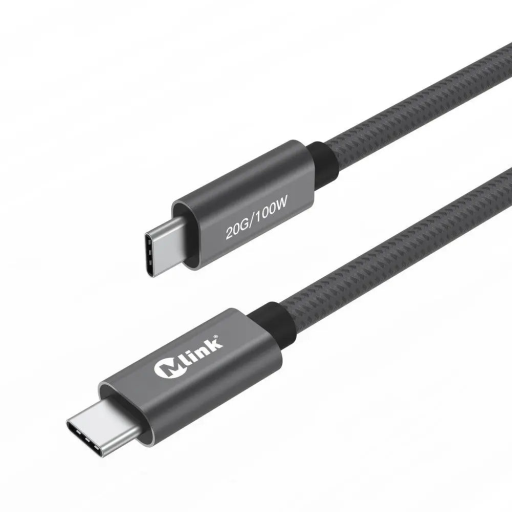 Mlink - USB-C Thunderbolt 3.2 Braided Cable PD100W 20Gbps - 2m (6.6')
