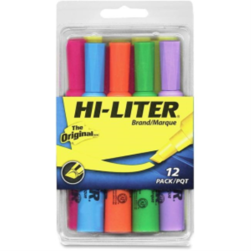 78881 Avery Hi-Liter – Ensemble de 12 surligneurs, couleurs assorties