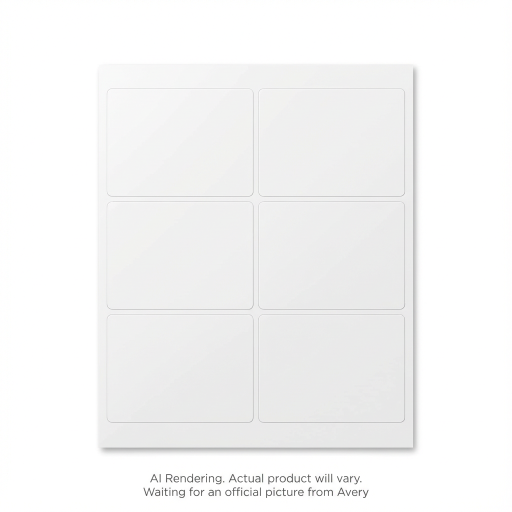 Avery – Étiquettes imperméables blanches pour laser, adhésif permanent, 10 feuilles/enveloppe, 60 étiquettes/enveloppe (réf. 35524)