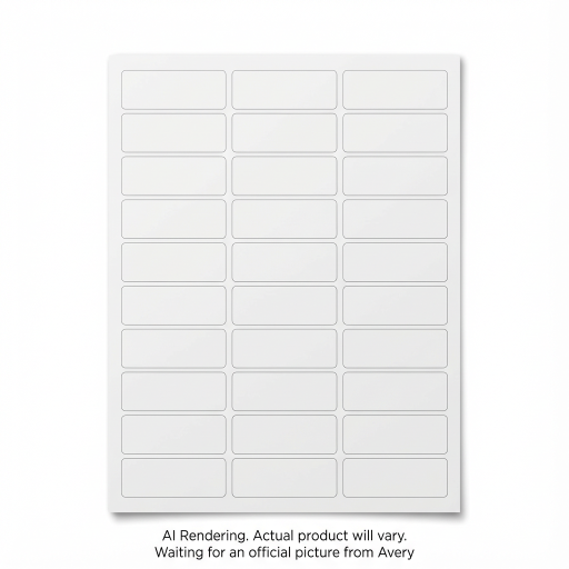 Avery – Étiquettes imperméables blanches pour laser, adhésif permanent, 10 feuilles/enveloppe, 300 étiquettes/enveloppe (réf. 35520)