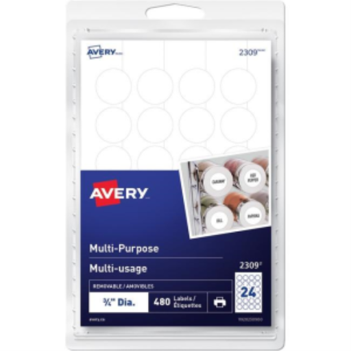 Avery – Étiquettes polyvalentes amovibles blanches pour laser et jet d’encre (réf. 2309)