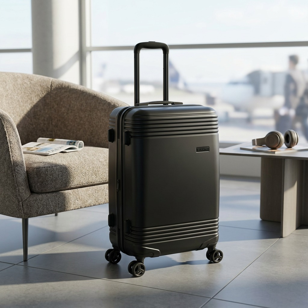 Mise en situation de Bugatti Nashville – Valise rigide moyenne 24 po, noire – photo 4