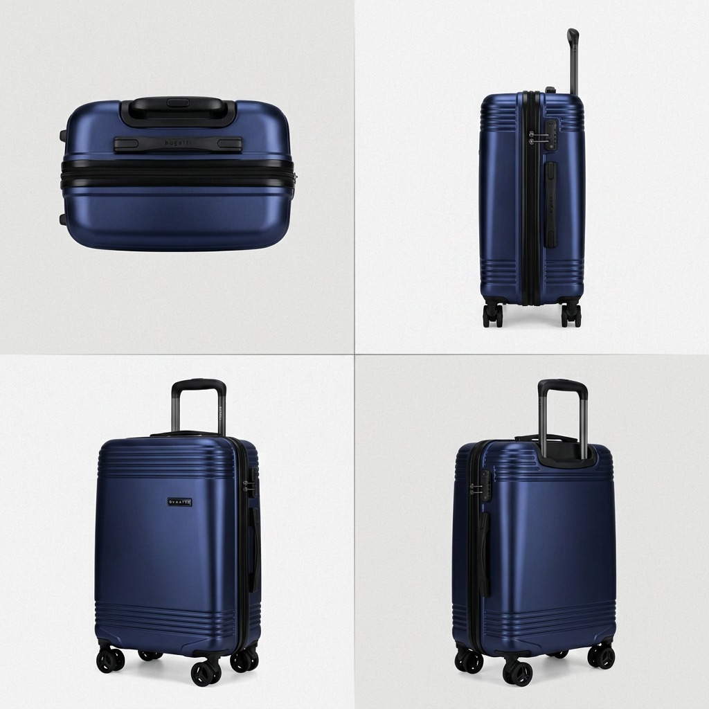 Visuel illustrant les caractéristiques de Bugatti Nashville – Valise cabine rigide à roulettes, bleu marine – photo 7