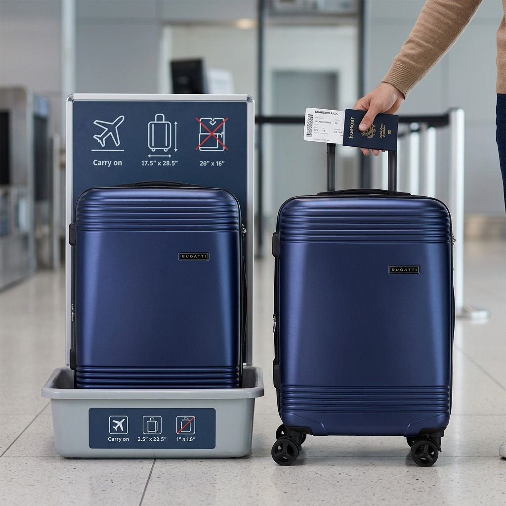 Emballage et présentation de Bugatti Nashville – Valise cabine rigide à roulettes, bleu marine – photo 4