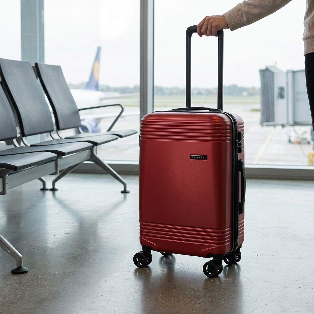 Mise en situation de Bugatti Nashville – Valise cabine rigide à roulettes, rouge – photo 9