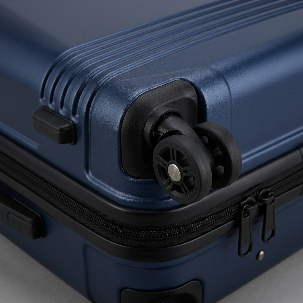 Gros plan sur un détail de Bugatti Nashville – Grande valise rigide 28 po, bleu marine – photo 4