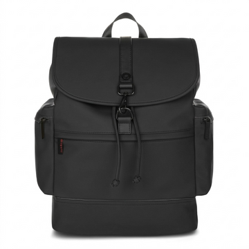Vue complémentaire de Bugatti Core – Sac à dos en cuir végétalien hydrofuge pour ordinateur portable 15,6 po, noir