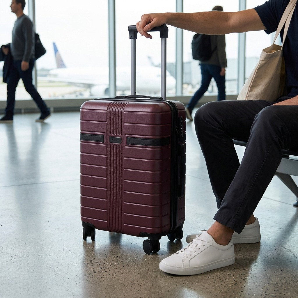 Mise en situation de Bugatti Hamburg – Valise cabine rigide à roulettes 360°, rouge laqué – photo 6