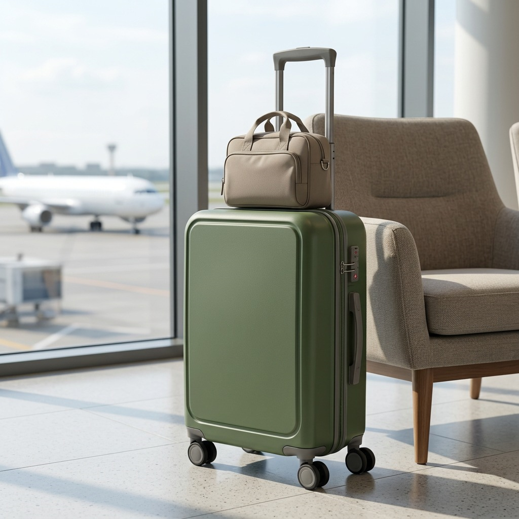 Mise en situation de Bugatti Birmingham – Valise cabine rigide extensible avec cadenas TSA, verte – photo 5