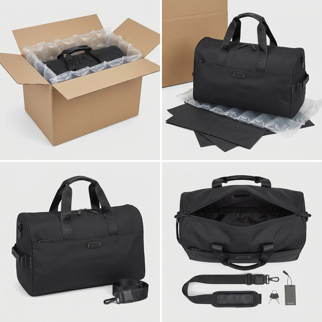 Emballage et présentation de Bugatti Reborn – Sac de voyage convertible 2-en-1 en polyester recyclé, noir – photo 5