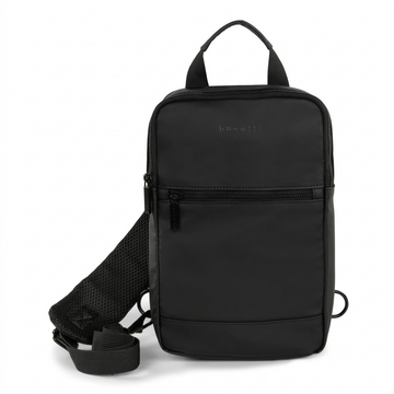 Vue complémentaire de Bugatti Mile End – Sac en bandoulière avec sangle réglable, noir