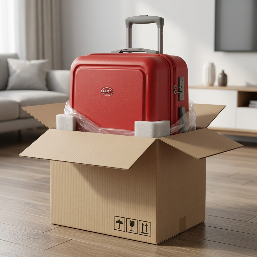 Emballage et présentation de Bugatti Birmingham – Valise cabine rigide extensible avec cadenas TSA, rouge – photo 7