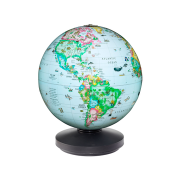 Replogle avec réalité augmentée – Globe rotatif lumineux bleu — Présentation de l’éclairage du globe