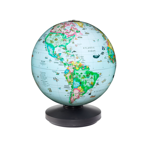 Replogle avec réalité augmentée – Globe rotatif lumineux bleu — Présentation de l’éclairage du globe