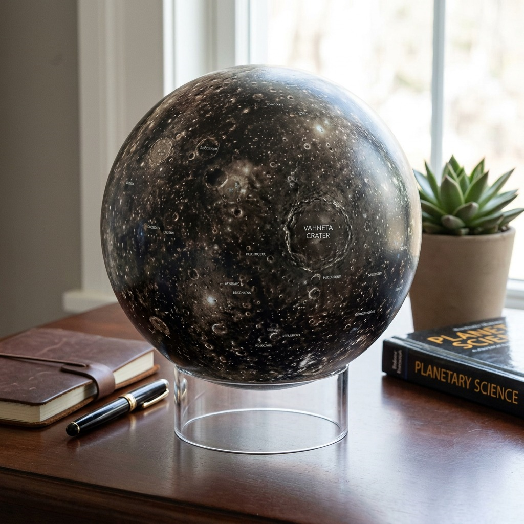 Replogle Astro CALLISTO – Globe multicolore — Vue du produit avec repère de taille