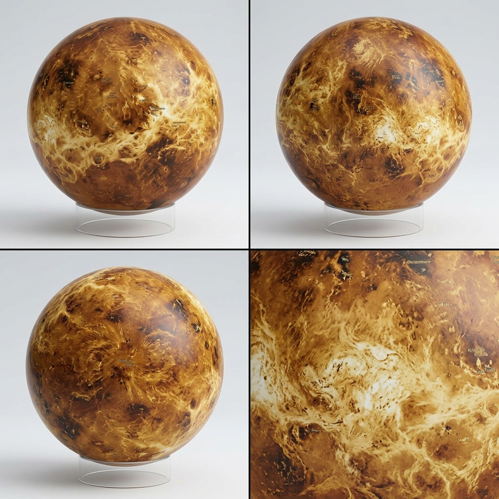 Replogle Astro VENUS – Globe multicolore — Montage présentant plusieurs vues du produit