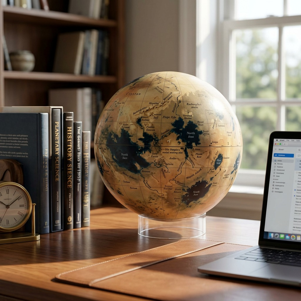 Replogle Astro TITAN – Globe multicolore — Présentation dans un décor de bureau ou de maison