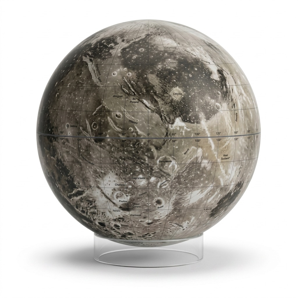 Replogle Astro GANYMEDE – Globe multicolore — Détail du socle ou du support