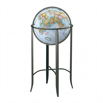 Replogle Trafalgar – Globe sur pied 16 po bleu EN — Détail du socle ou du support