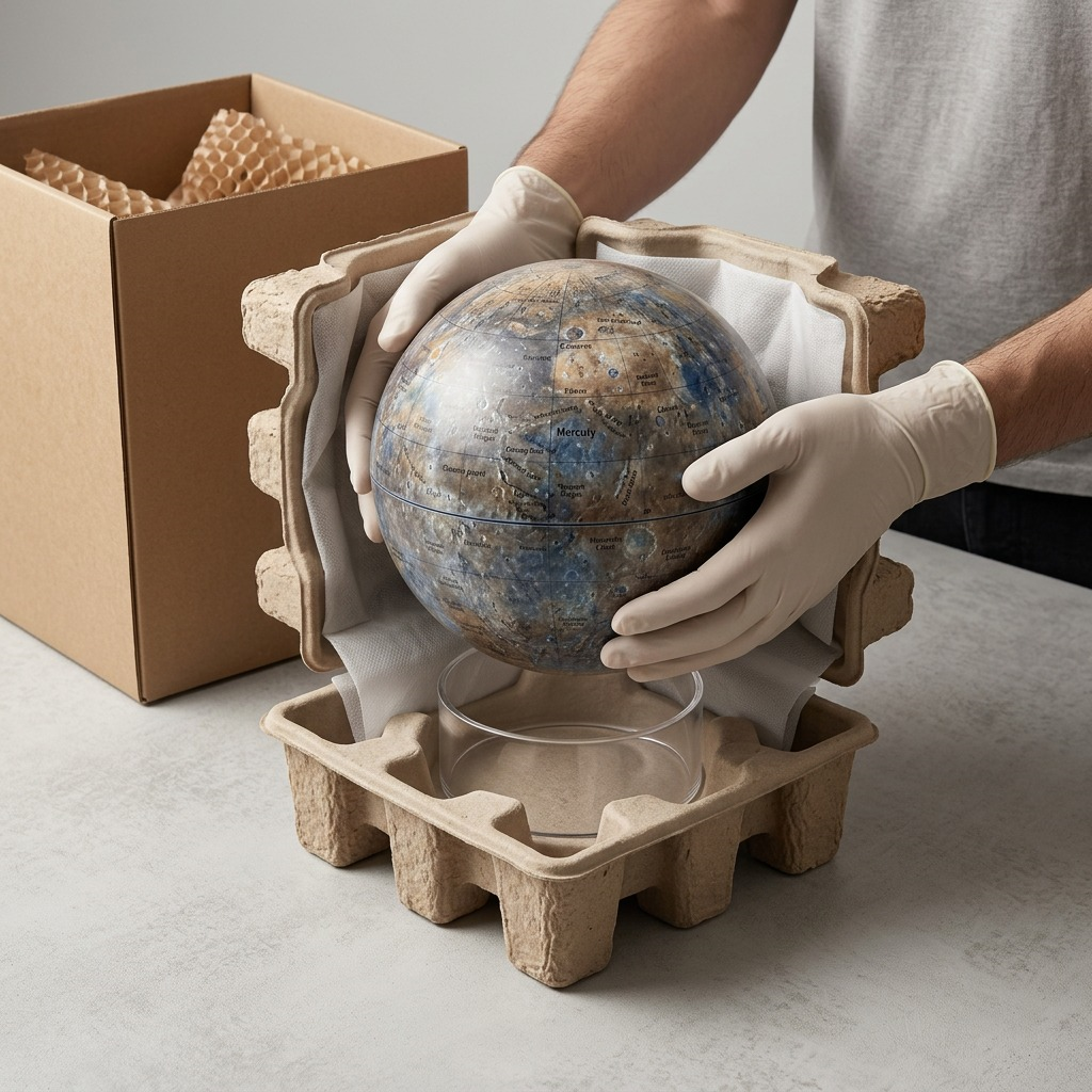 Replogle Astro MERCURY – Globe multicolore — Présentation du produit et de son emballage