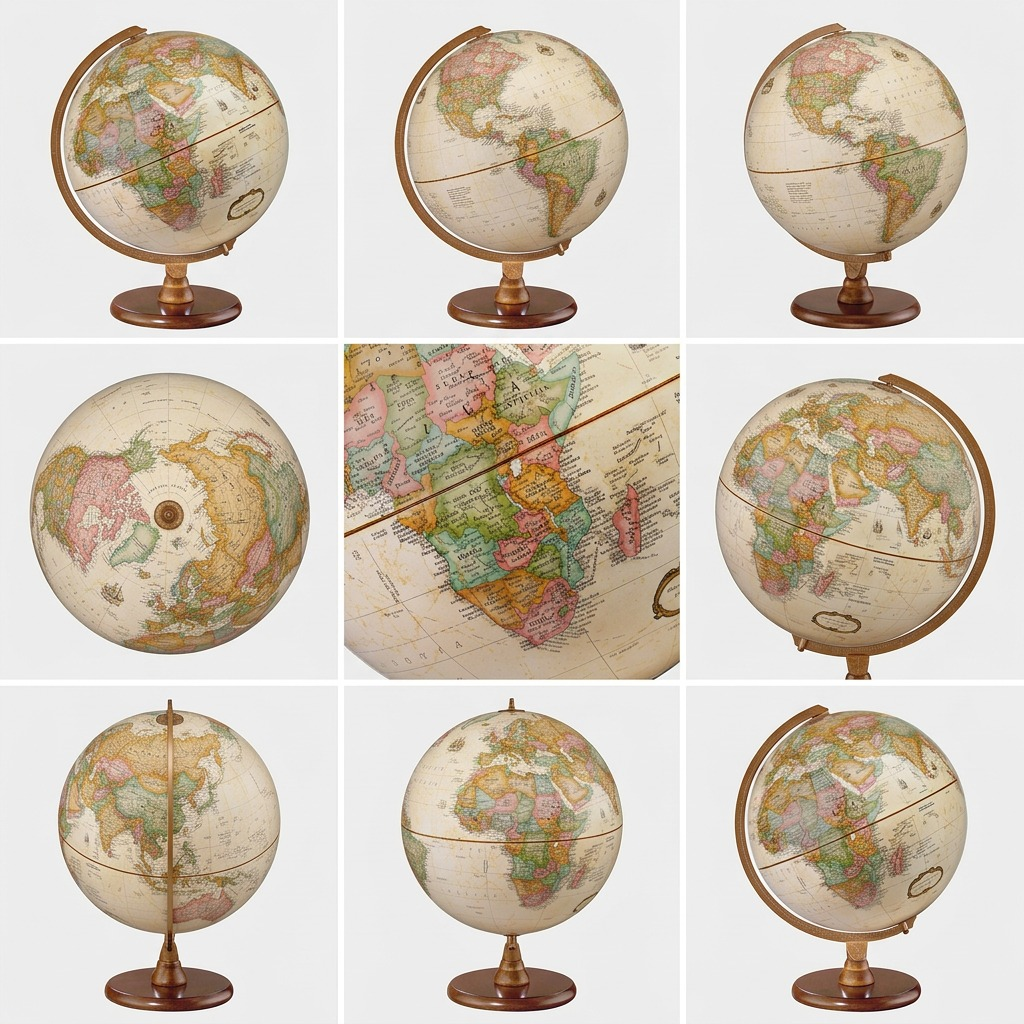 Replogle Hastings – Globe de bureau 12 po antique EN — Vue complémentaire du produit, image 5