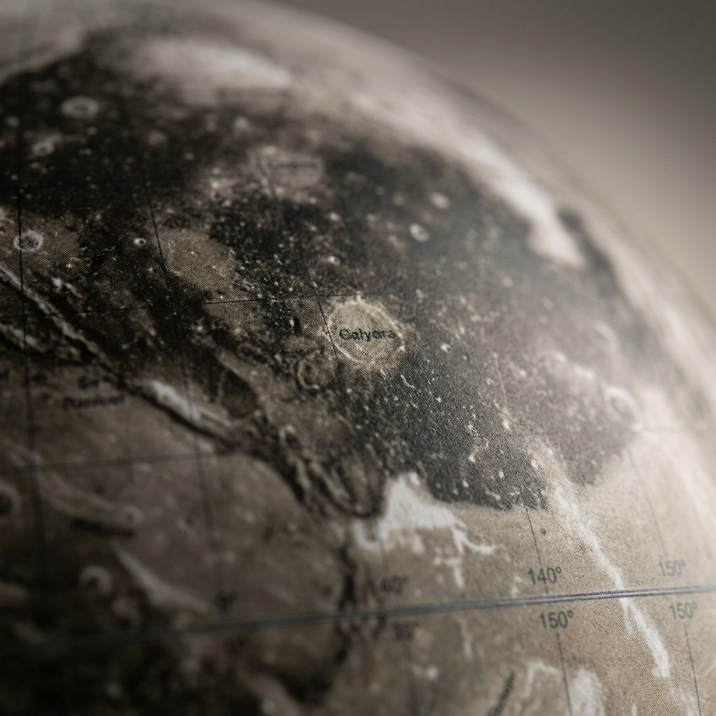 Replogle Astro GANYMEDE – Globe multicolore — Gros plan de la cartographie et des détails