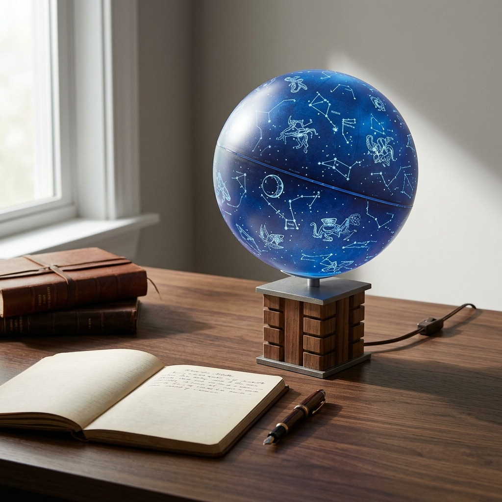 Replogle GLENCOE CONSTELLATION – Globe lumineux EN — Présentation de l’éclairage du globe