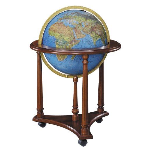 Replogle Lafayette Heirloom – Globe lumineux 16 po EN #64105 — Gros plan de la cartographie et des détails