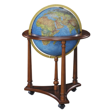 Replogle Lafayette Heirloom – Globe lumineux 16 po EN #64105 — Gros plan de la cartographie et des détails