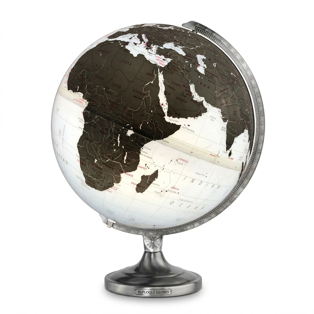 Replogle KRISTIAN – Globe lumineux blanc — Présentation de l’éclairage du globe