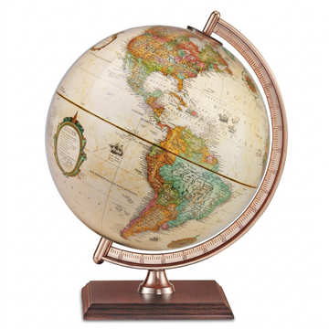 Replogle Forester – Globe de bureau 9 po antique EN — Présentation dans un décor de bureau ou de maison