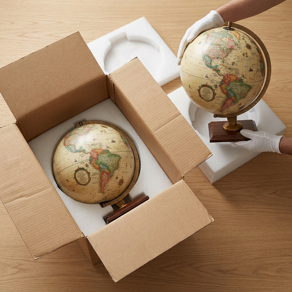 Replogle Forester – Globe de bureau 9 po antique FR — Vue du produit, image 7