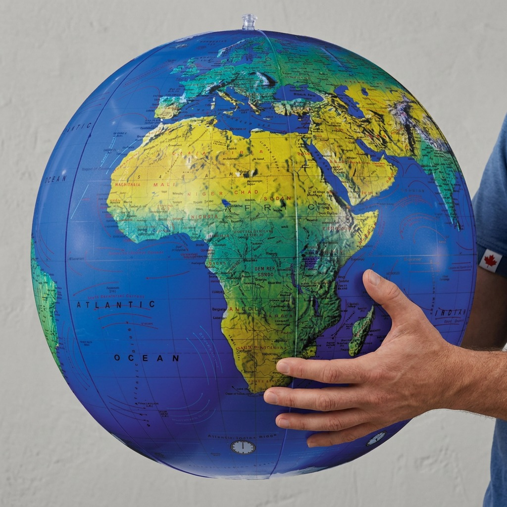 Replogle Inflatable 16"/40.5cm Blue Ocean Globe - high-res ecommerce hero shot