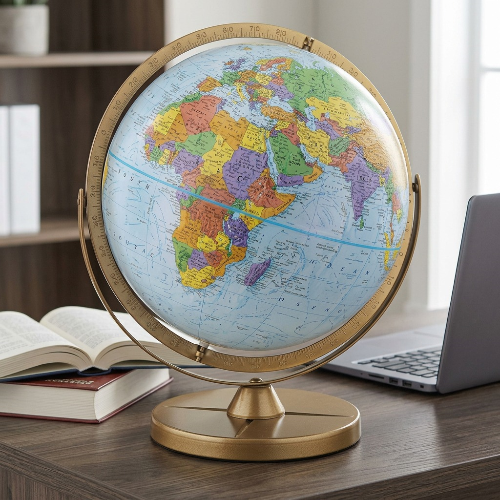 Ed. Desk Globe, No. 30801, 12, Blue