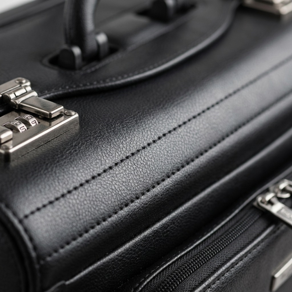 Gros plan sur un détail de Bugatti Warren – Mallette d’affaires à roulettes pour portable 15,6 po, noire – photo 4