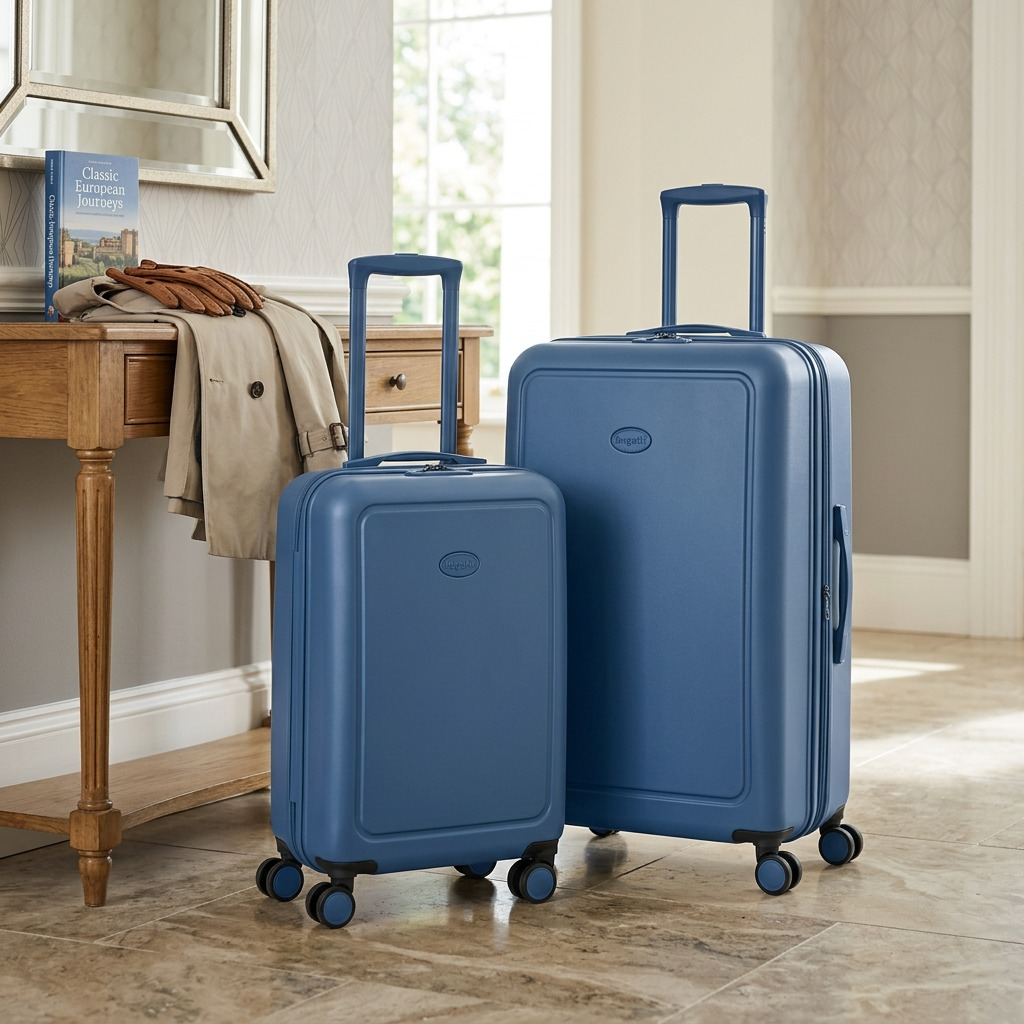 Vue complémentaire de Bugatti The Classic – Ensemble de 2 valises rigides, bleu – photo 8