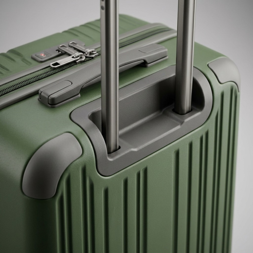 Gros plan sur un détail de Bugatti Birmingham – Grande valise rigide extensible 30 po, vert – photo 3